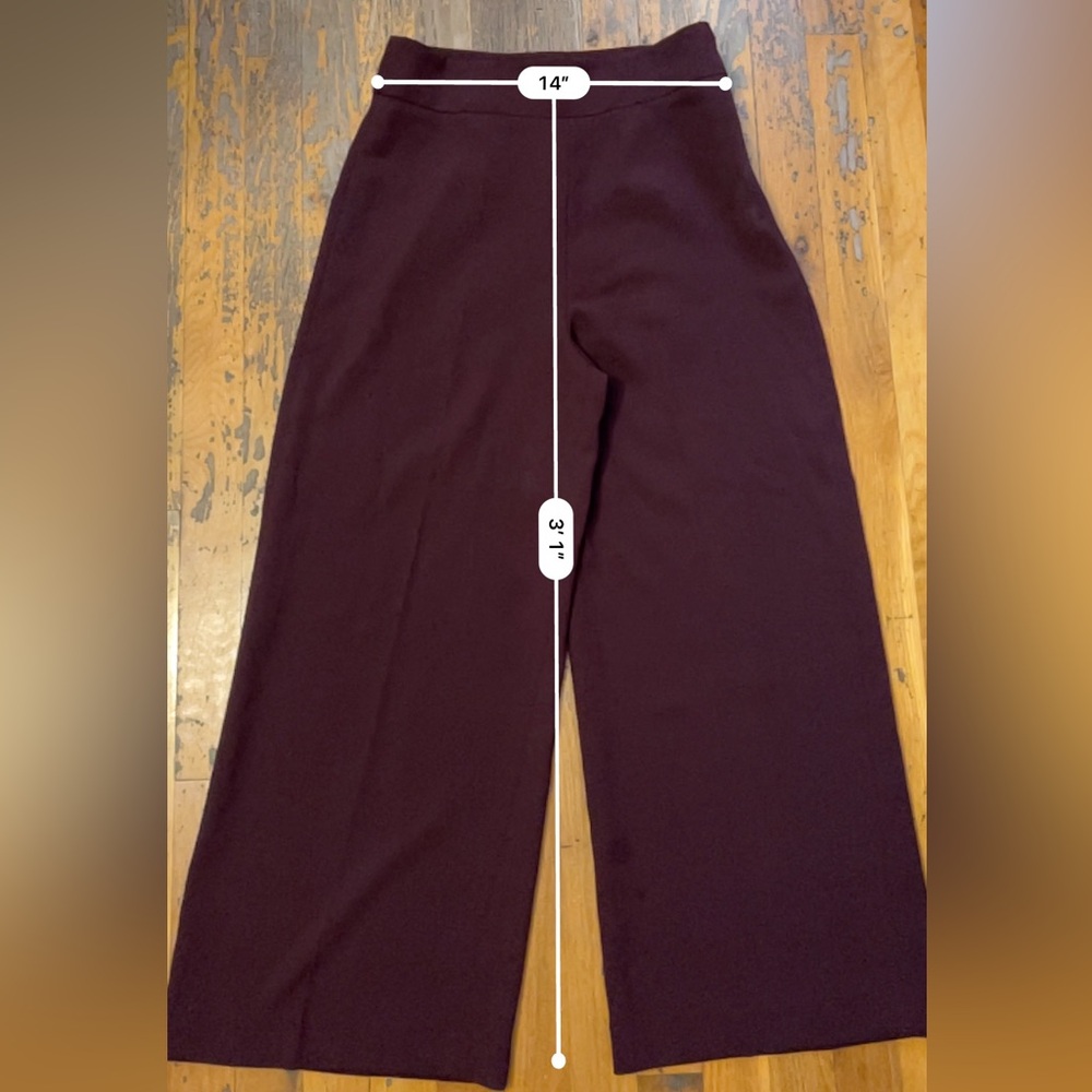Elegant Burgundy Wide-Leg Pants